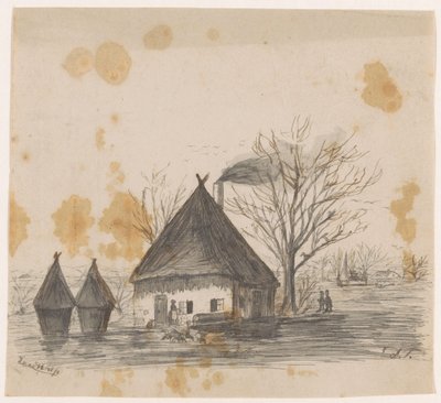 Landskab (titel på objekt) af Dirk Arnoldus Tavenraat (signed by artist)