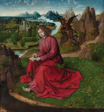 Sankt Johannes evangelisten på Patmos, ca 1465 af Dirk Bouts