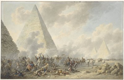 Slaget ved pyramiderne Slaget ved pyramiderne, 21. juli 1798 af Dirk Langendijk