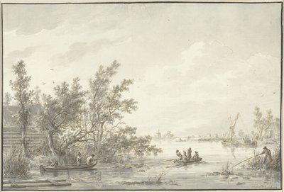 Flodlandskab af Dirk Langendijk