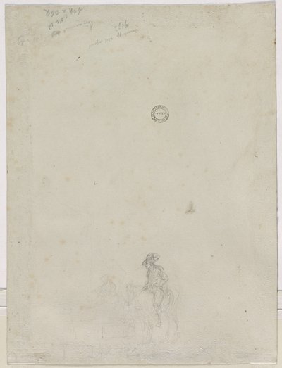 Skitse af bønder ved en fontæne, 1784. af Dirk Langendyk