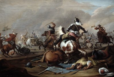 Kavaleriets sammenstød, 1770 af Dirk Langendyk