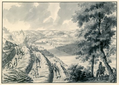 Udsigt over Namur og Maas-floden, set fra sydvest af Dirk Maas (possibly)