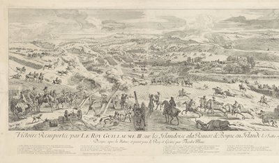 Slag bij Drogheda aan de Boyne, 1. juli 1690 Sejr vundet af Le Roy Guillaume III. om de irske kvinder ved Boyne-floden i Irland den 1. juli 1690 (titel på objektet) af Dirk Maas