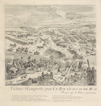 Slaget ved Drogheda på Boyne, 1. juli 1690 (venstre side) af Dirk Maas