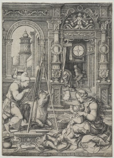 St. Luke maler jomfruen af Dirk Vellert