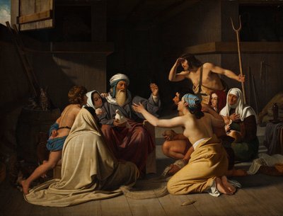 Noah og hans familie i Arken, 1835. af Ditlev Blunck