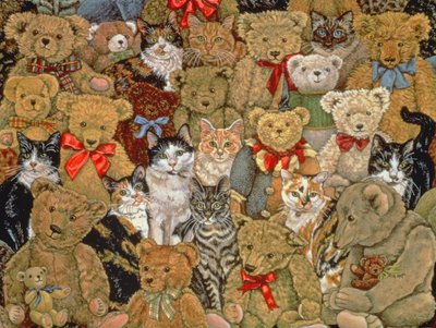 Tedcats, 1997 (akryl på panel) af Ditz