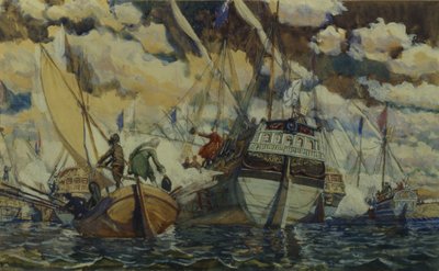 Peter I og Lefort. Peter I