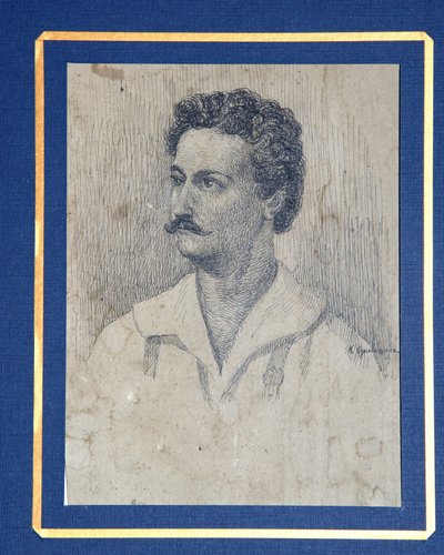Portræt af Decembrist Sergey Krivtsov 1802-1864 af Dmitri Petrovich Oznobishin