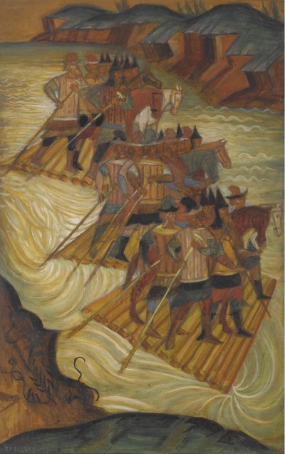 Krydser floden af Dmitri Semyonovich Stelletsky