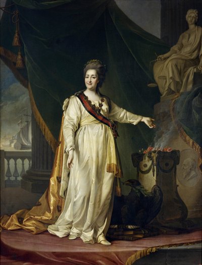 Katarina II er lovgiver i templet for retfærdighedens gudinde af Dmitry Levitzky