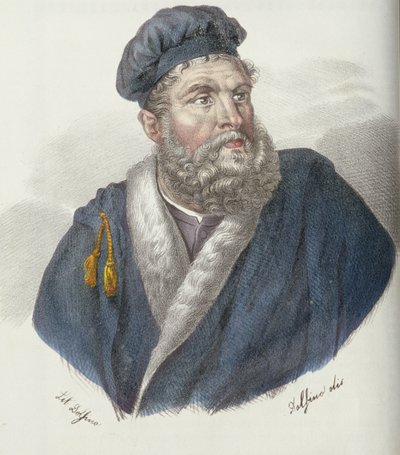 Portræt af Marco Polo af Dolfino