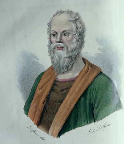 Sokrates, af Dolfino (litho) af Dolfino
