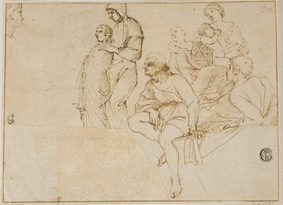 Figurer på balustrade af Domenichino