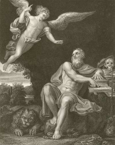 Sankt Hieronymus med englen af Domenichino