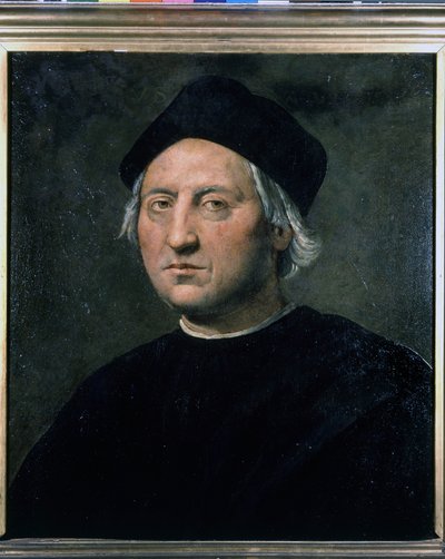 Portræt af Christopher Columbus - tilskrevet Ghirlandaio, Naval Museum of Genes - Pegli af Domenico (attr.to) Ghirlandaio