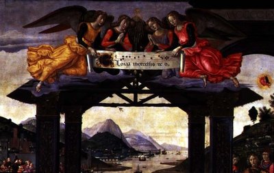 The Adoration of the Magi, 1488 (tempera på panel) (detalje af 120249) af Domenico Ghirlandaio