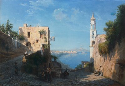 Udsigt over Posillipo fra kirken Saint Anna af Domenico Ammirato