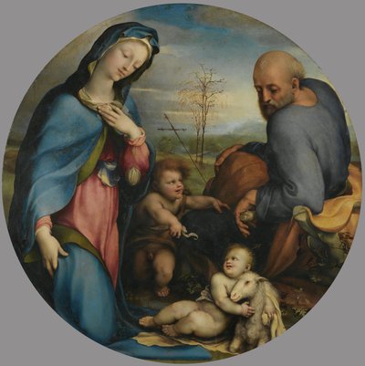 Den Hellige Familie med den unge Johannes af Domenico Beccafumi