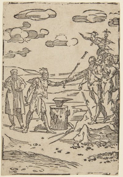 »Smeden«, nr. 5 i serien »Alkymiens praksis« af Domenico Beccafumi