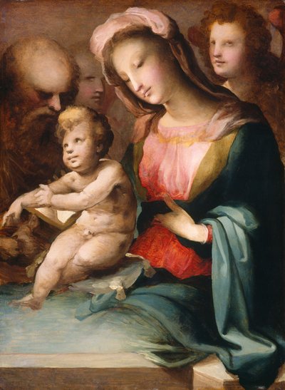 Den hellige familie med engle af Domenico Beccafumi