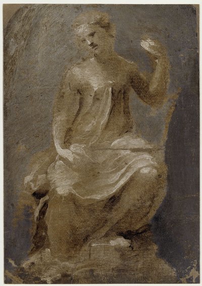 Tronende kvindelig figur (Amor Patriae) af Domenico Beccafumi