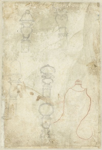 Skitser af knapper af Domenico Campagnola (possibly)