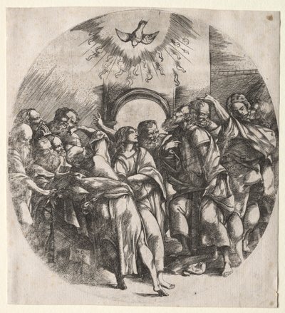 Helligåndens nedstigning af Domenico Campagnola