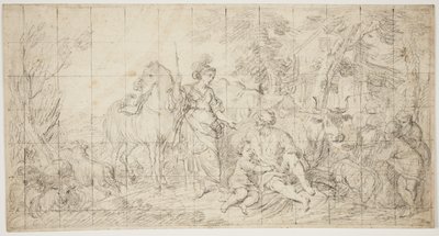 Erminia og hyrderne af Domenico Corvi