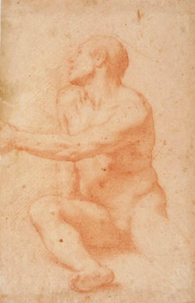 Siddende nøgen af Domenico Cresti