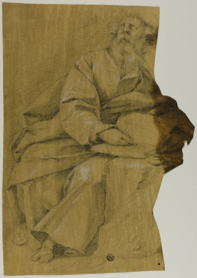 Evangelistskrivning ved skrivebordet af Domenico Fiasella