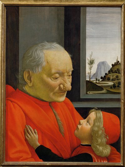 Portræt af en gammel mand og en ung dreng - ... af Domenico Ghirlandaio