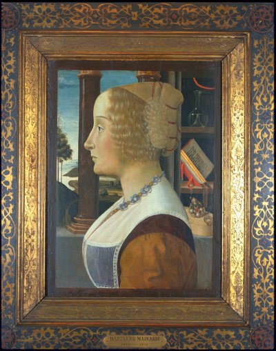 Portræt af en kvinde, ca. 1490 (tempera på panel) af Domenico Ghirlandaio