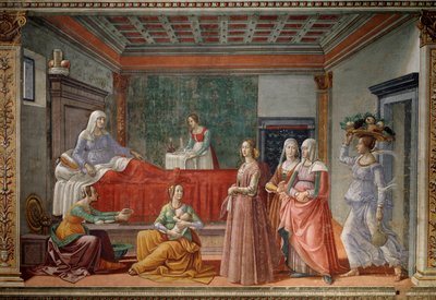 Johannes Døberens fødsel (fresco af Domenico Ghirlandaio