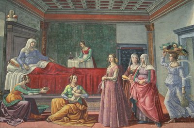 Johannes Døberens fødsel af Domenico Ghirlandaio
