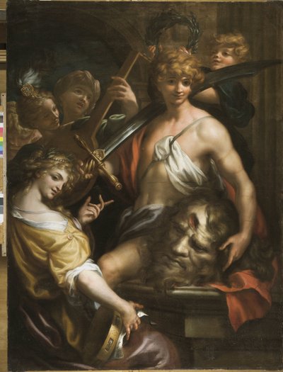 Davids triumf (olie på lærred) af Domenico I Piola