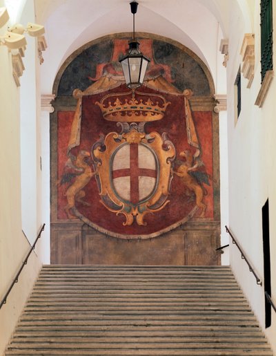 Våben fra Republikken Genova (Fresco af Domenico Il Sarzana Fiasella