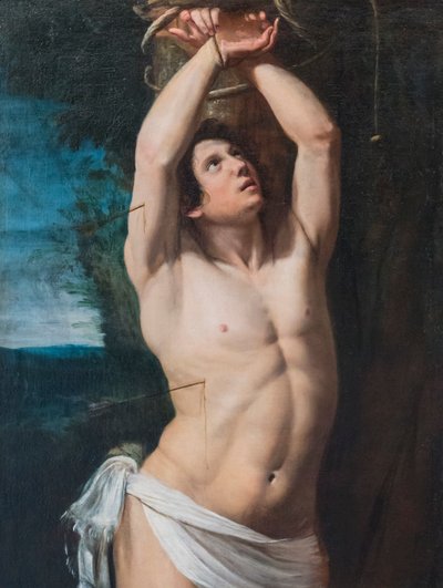 Sankt Sebastian af Domenico Il Sarzana Fiasella