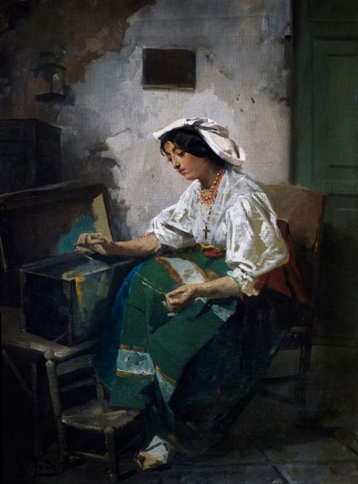 Sy pige af Domenico Induno