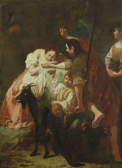 En sovende hyrdinde af Domenico Maggiotto