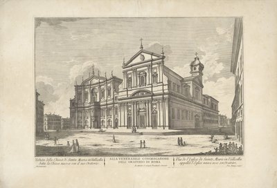 Nye Roms kirke Udsigt over kirken S. Maria i Vallicella kaldet den nye kirke med dens oratorium / Vue de l