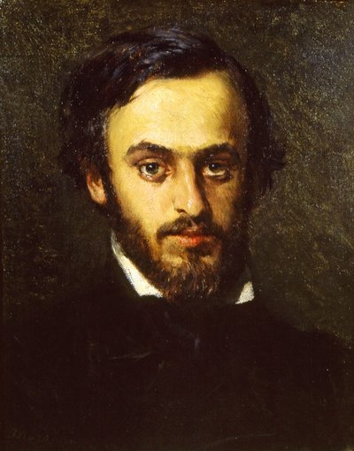 Portræt af Emilio Villari 1836-1904, 1855-1858. af Domenico Morelli