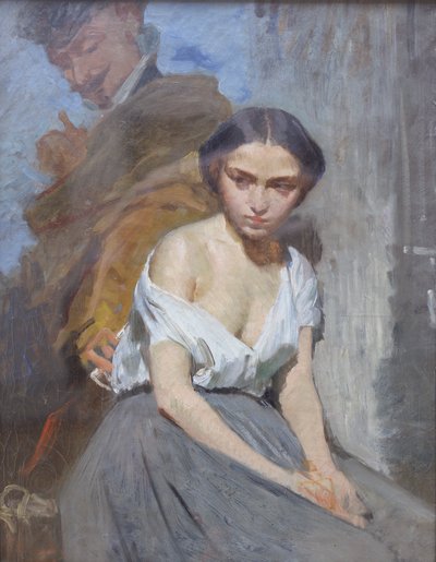 Forførelse, slutningen af det 19. århundrede (olie på lærred) af Domenico Morelli
