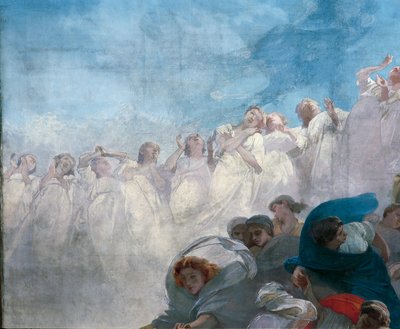 Antagelse, detalje af Domenico Morelli