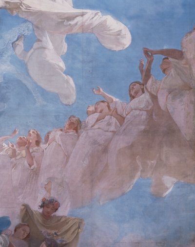 Antagelsen, freskomaleri af Domenico Morelli (1823-1901), loftet i Assunta Kongelige Kapel, Napoli kongelige palads (UNESCOs verdensarvsliste af Domenico Morelli