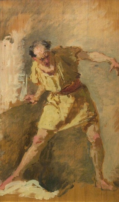 Gladiatoren, 1800-tallet. af Domenico Morelli