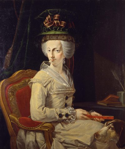 Portræt af Maria Amalia af Østrig 1746-1804, hertuginde af Parma af Domenico Muzzi