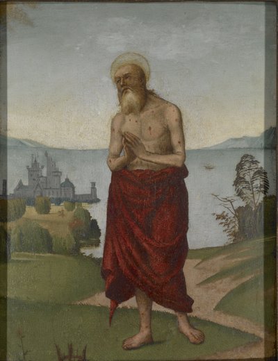St. Onuphrius (olie på panel) af Domenico Panetti