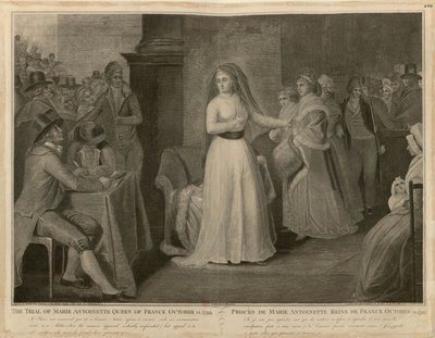 Retssagen mod Marie Antoinette, dronning af Frankrig, 14. oktober 1793. af Domenico Pellegrini